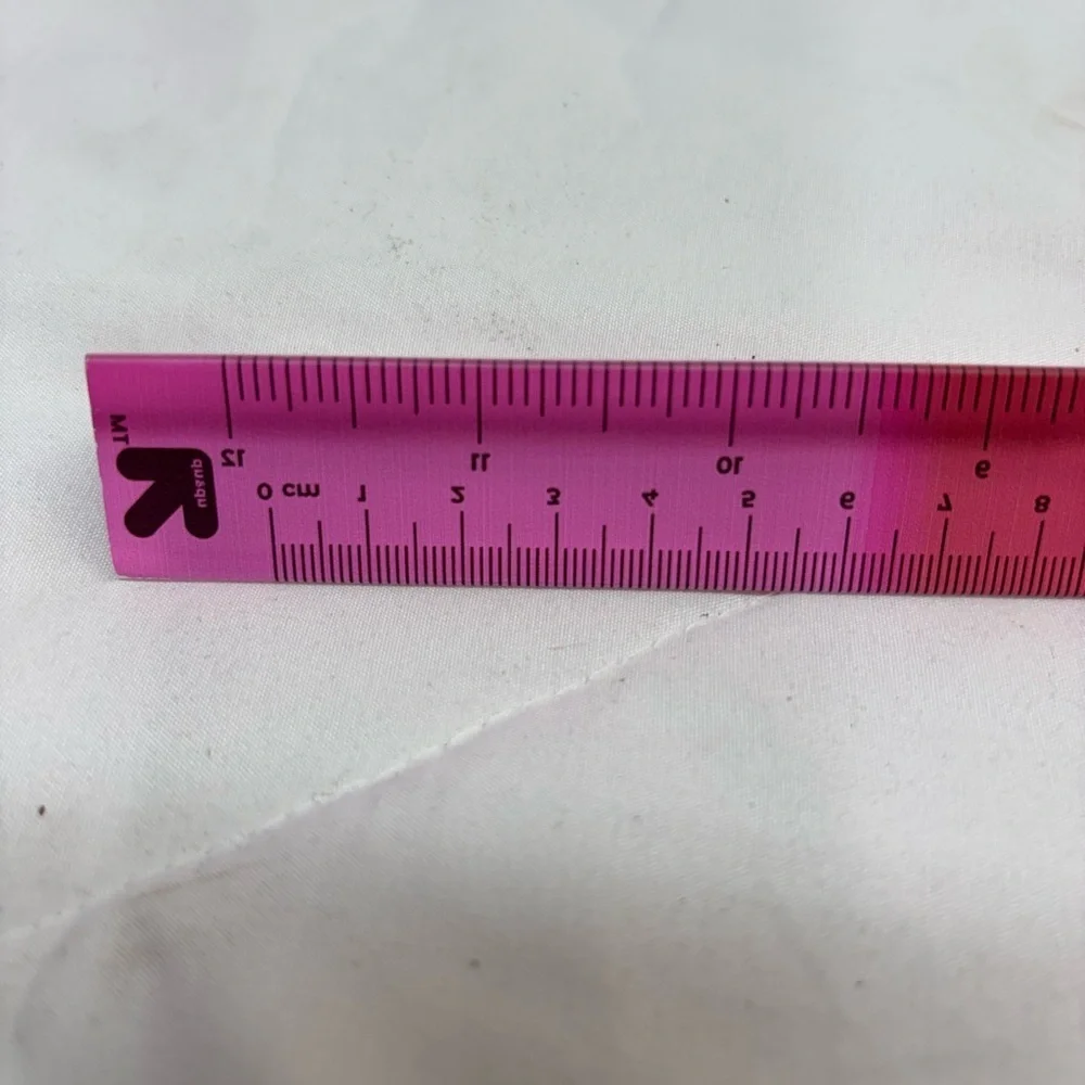 New Fun Up & up 13” Acrylic Ruler Pink Red and Orange